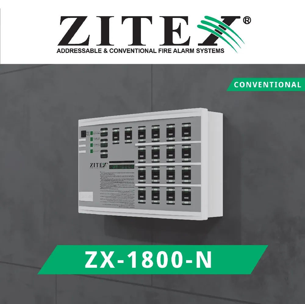 کنترل پنل اعلام حریق 12 زون کانونشنال زیتکس مدل ZX-1800-12